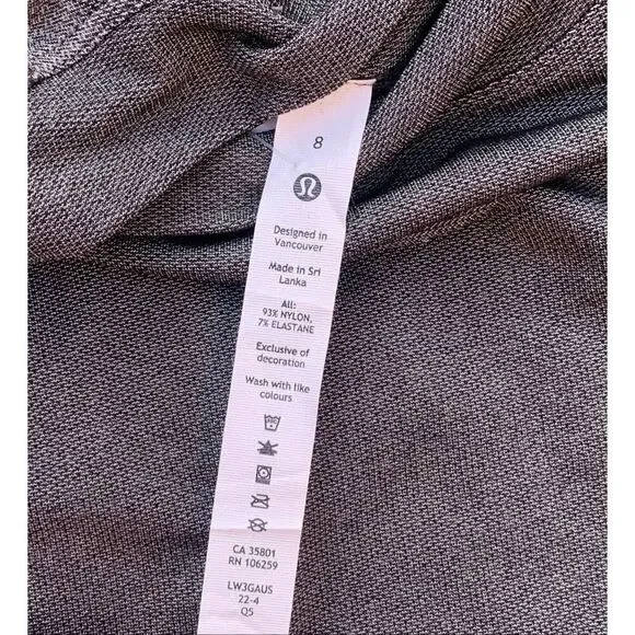 LULULEMON training TECH gray SHORT SLEEVE SEAMLESS T SHIRT TOP sz 8 - Picture 7 of 7